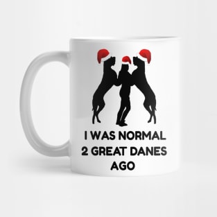 Great Dane Christmas Gift T-Shirt | Normal 2 Great Danes Ago Mug